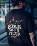 Camiseta Oversize Care Not Fear - Negro