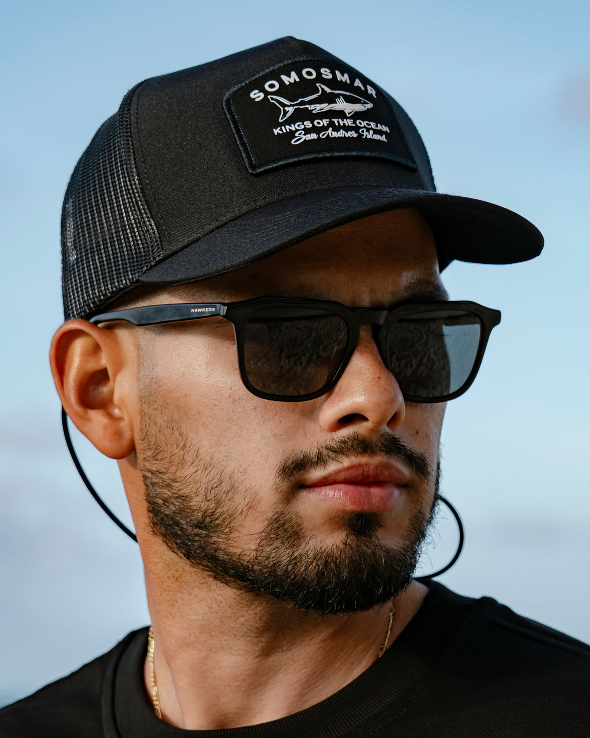 Gorra Trucker Tiburon - Negro