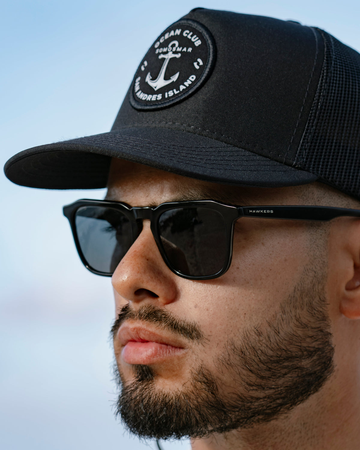 Gorra Trucker Ancla - Negro
