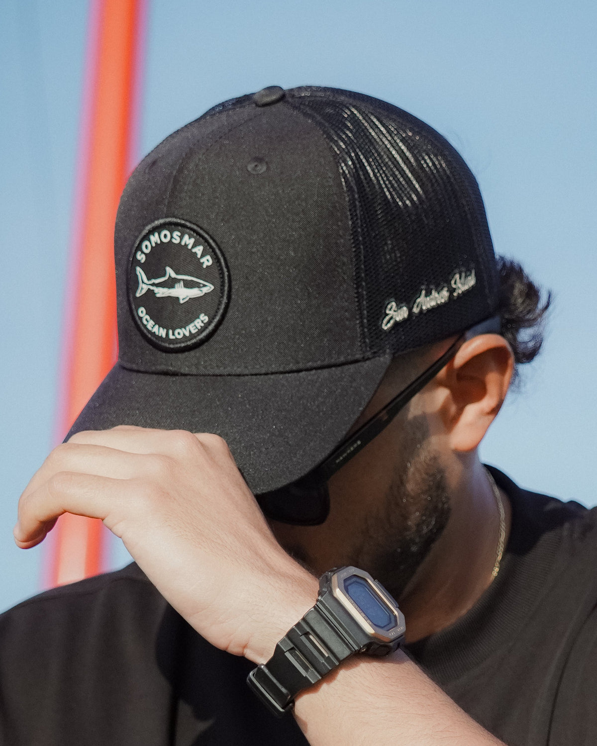 Gorra Trucker Ocean Lovers - Negro