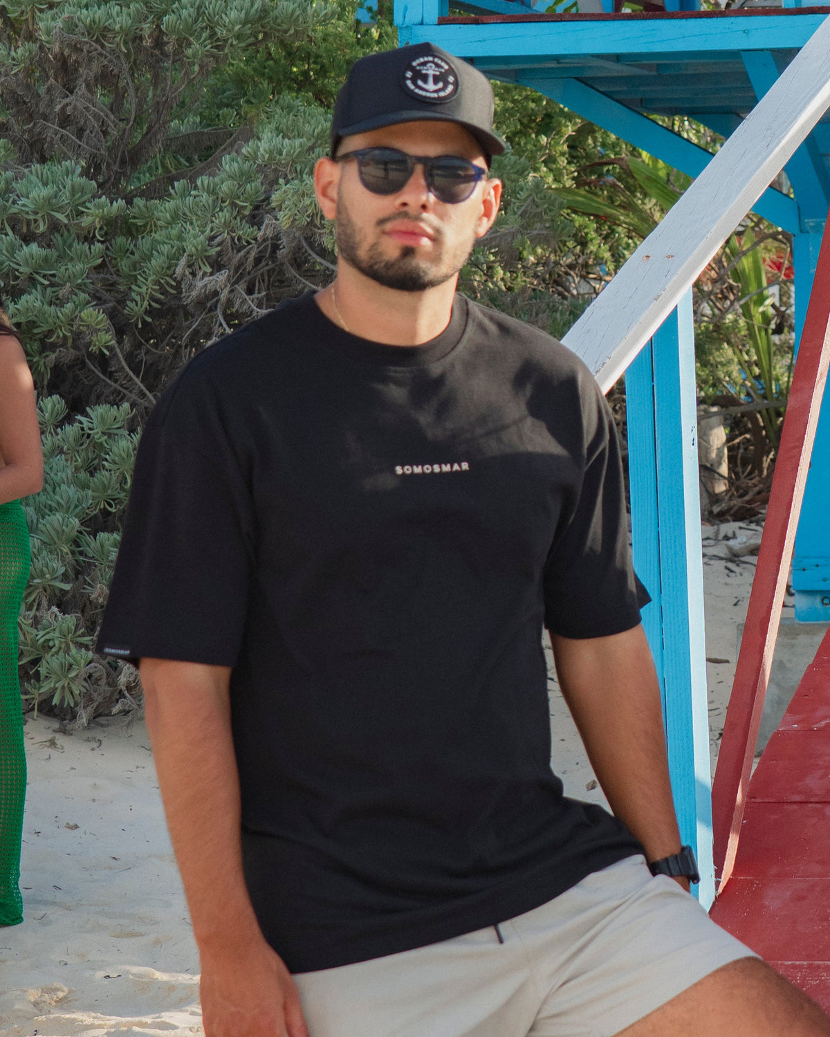Camiseta Oversize Welcome - Negro