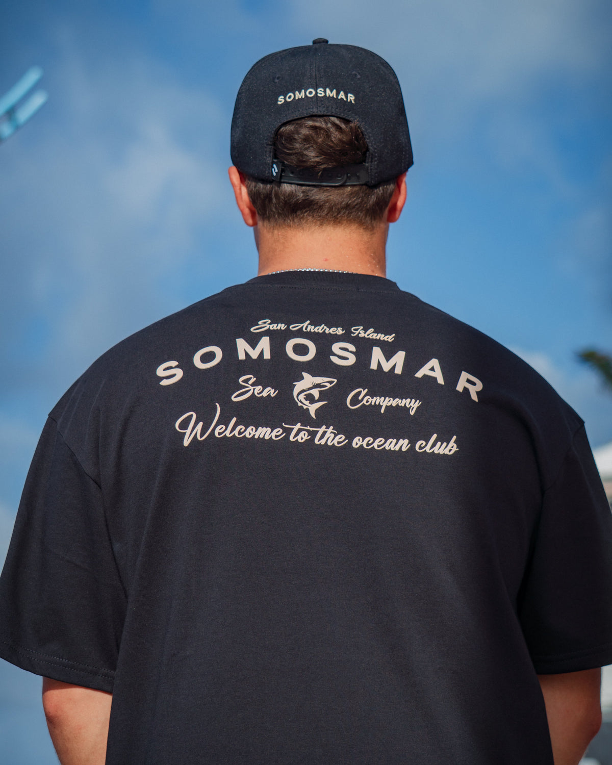 Camiseta Oversize Sea Company - Negro