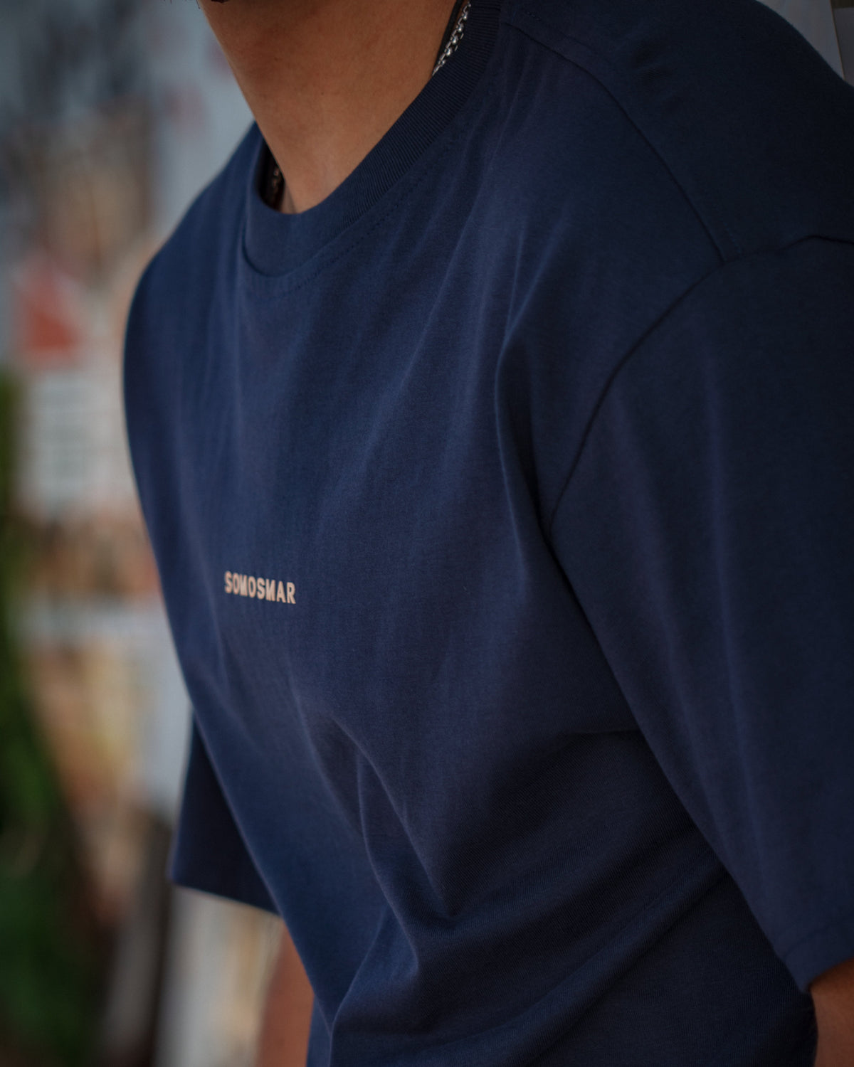 Camiseta Oversize Sea Company - Azul Oscuro