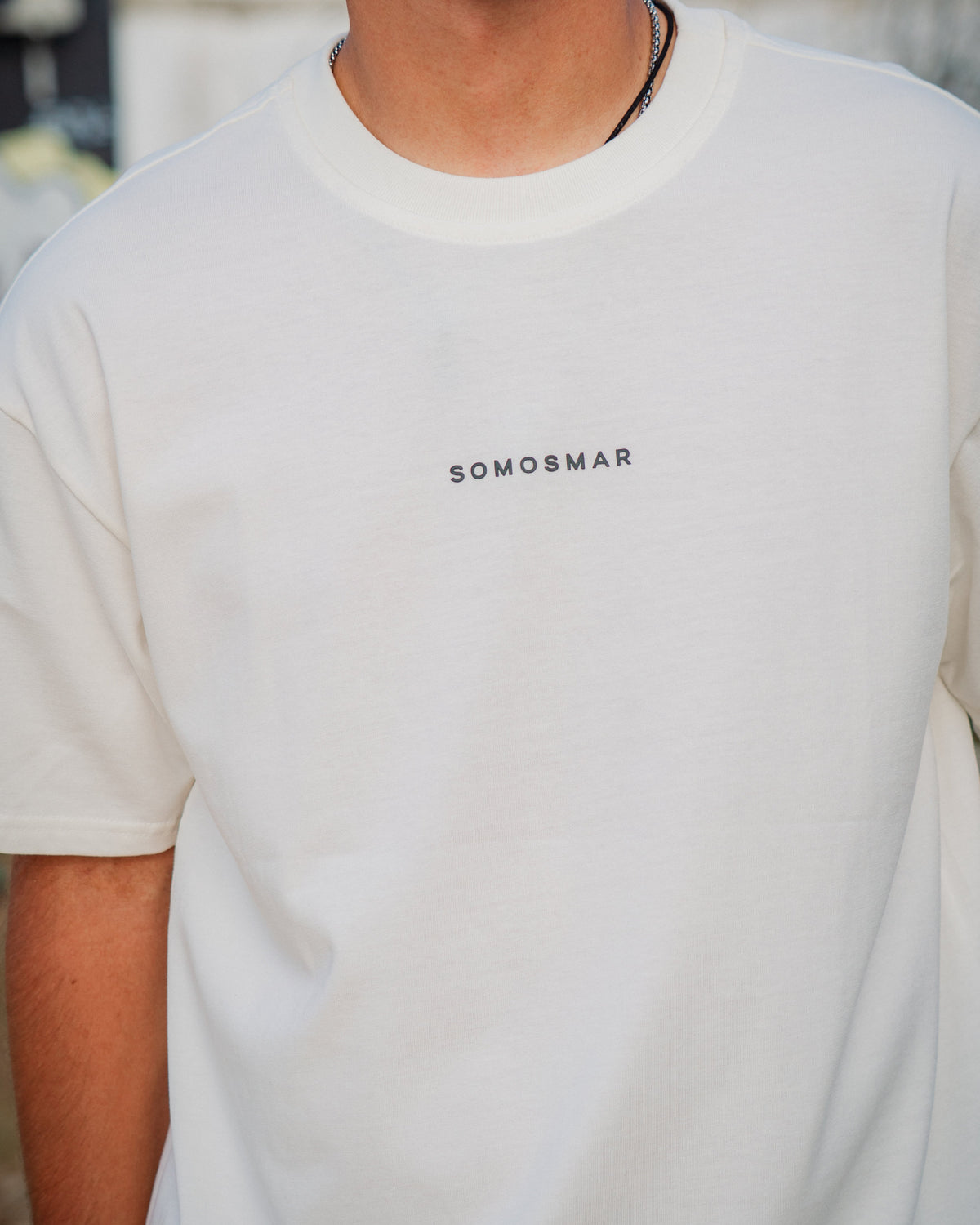 Camiseta Oversize Sea Company - Marfil