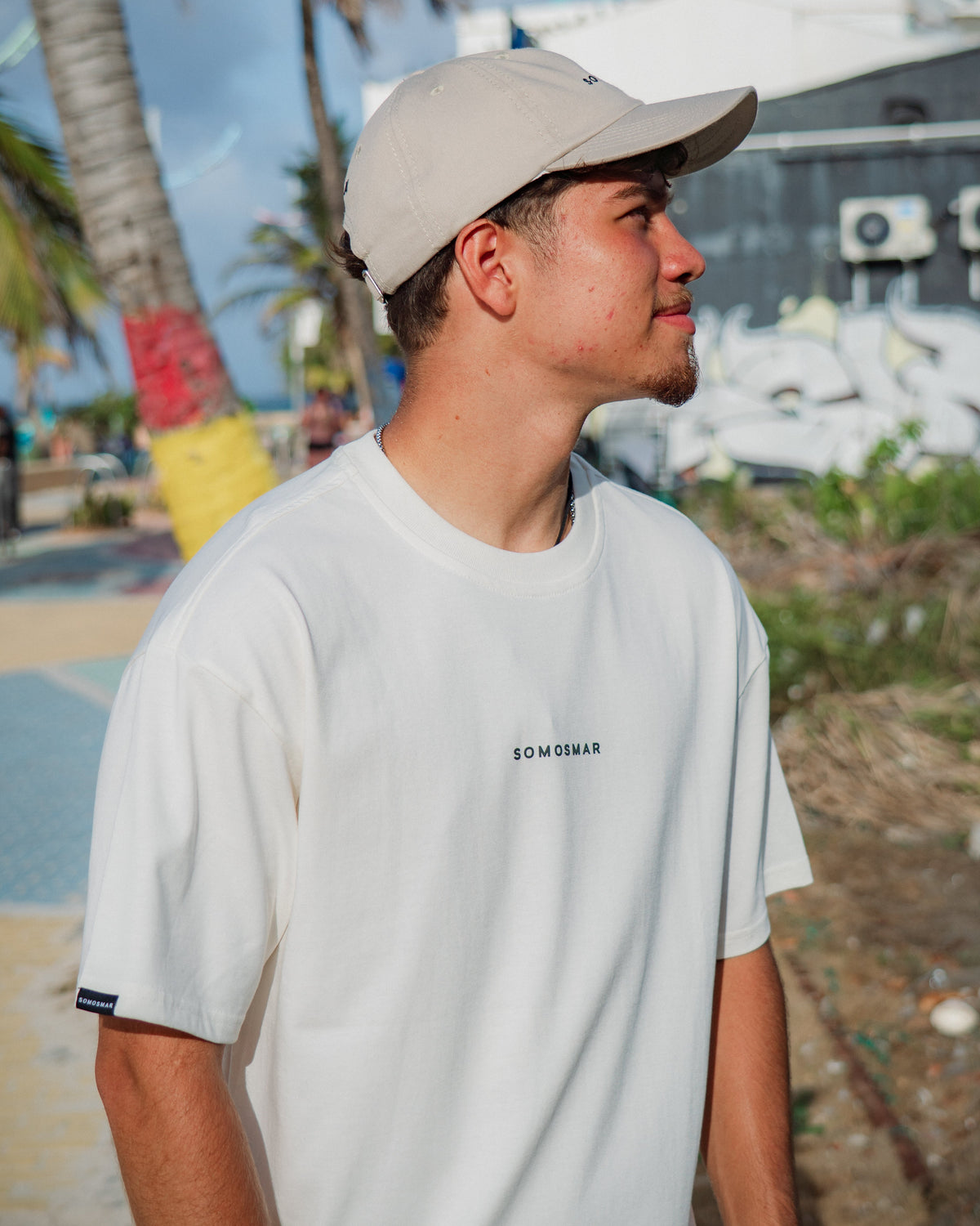 Camiseta Oversize Sea Company - Marfil